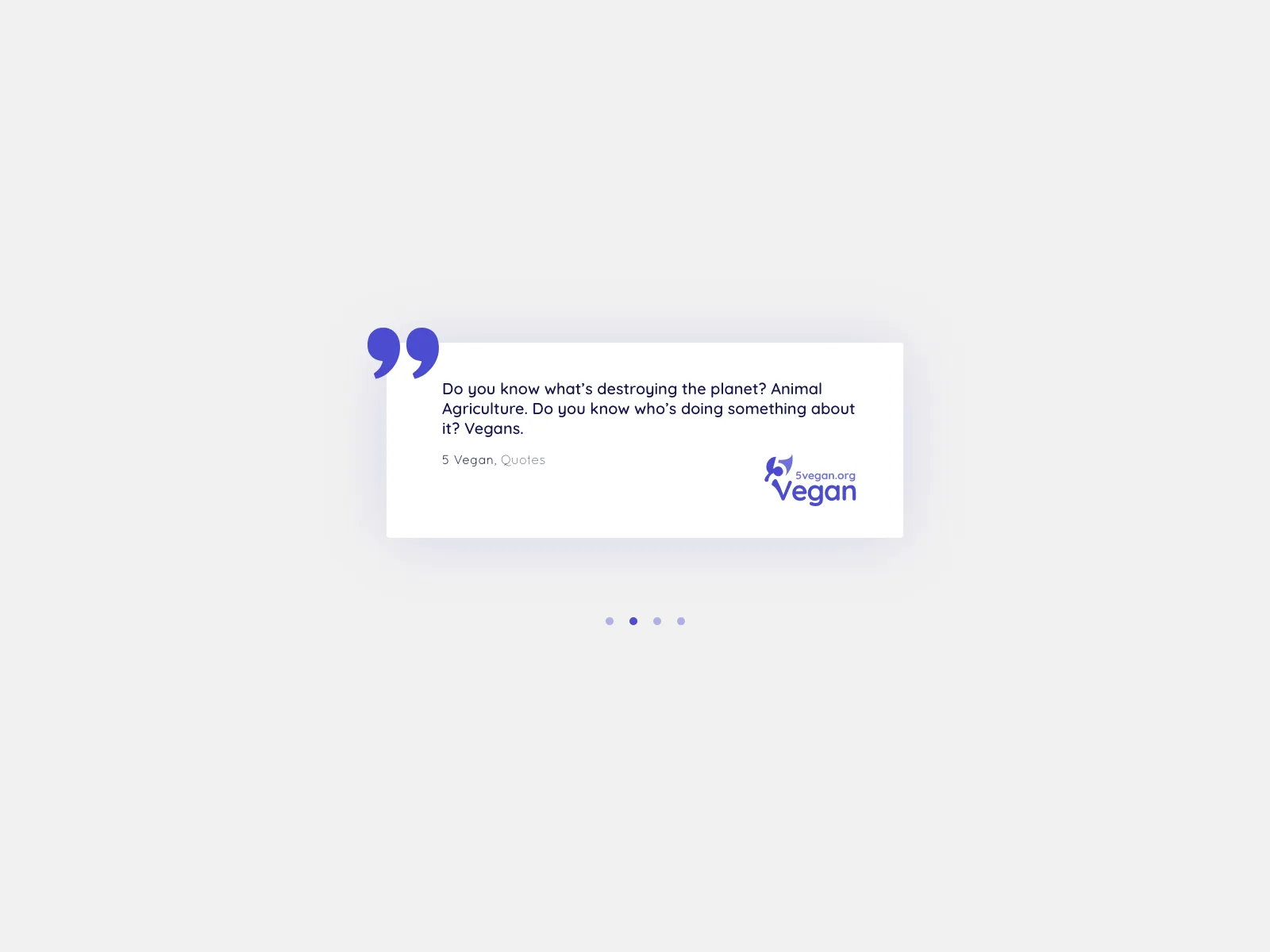 Quote card carousel