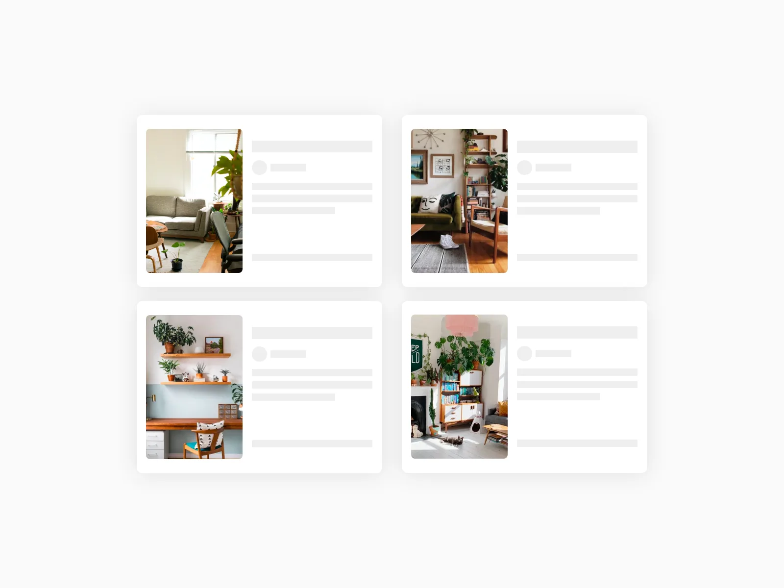 Real estate cards wireframe