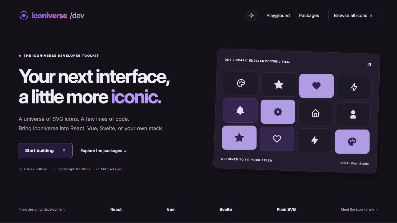 Iconiverse Core developer library website