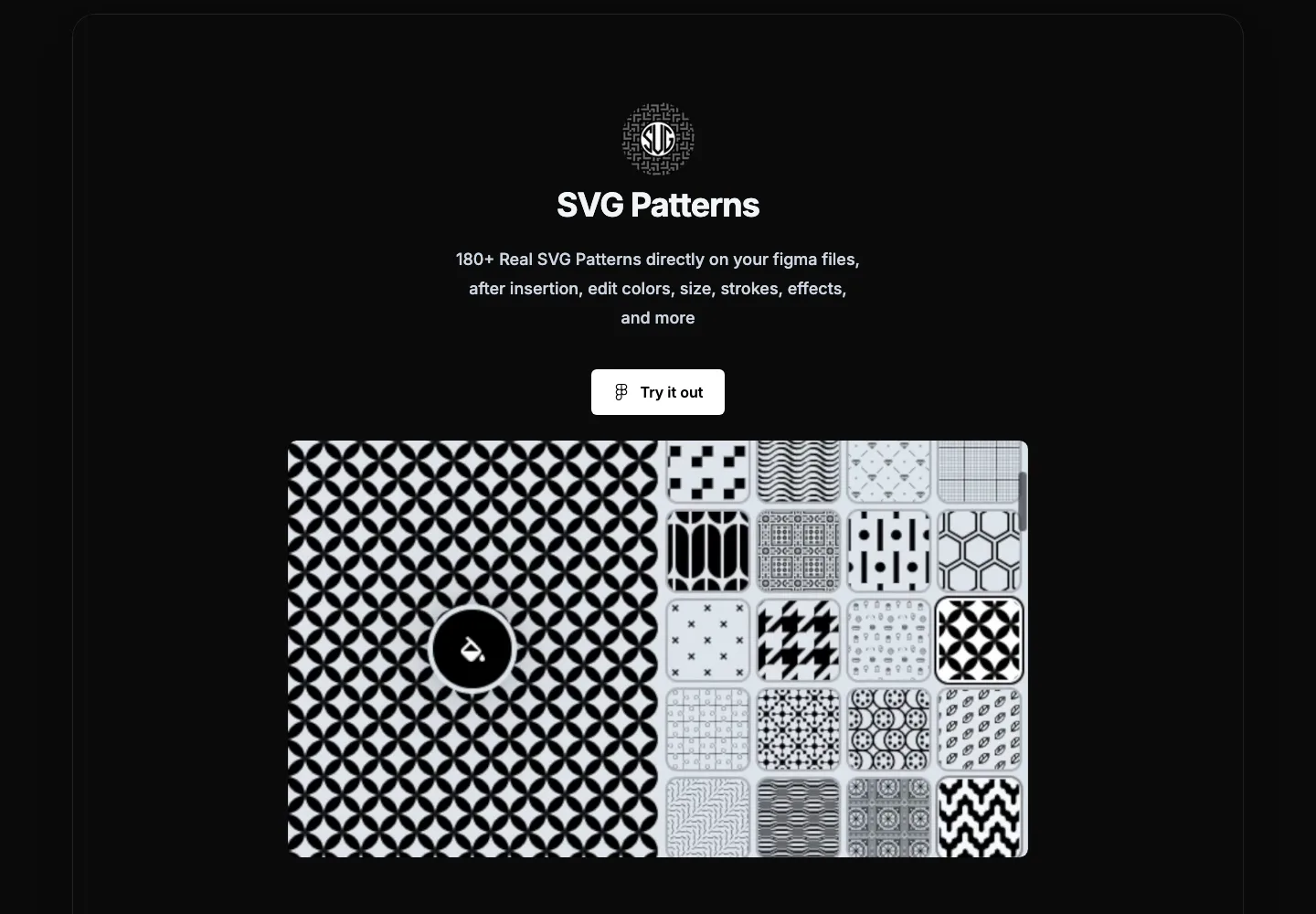 SVG Patterns website homepage screenshot