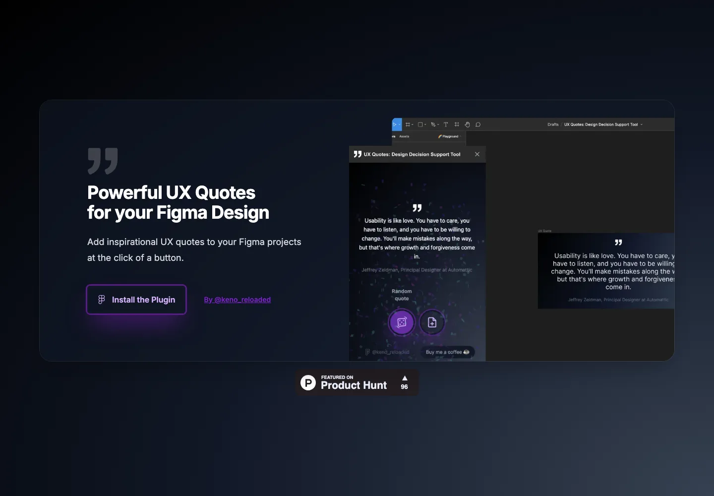 UX Quotes website homepage screenshot